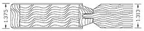 Solid Wood Raised Panel Cross Section